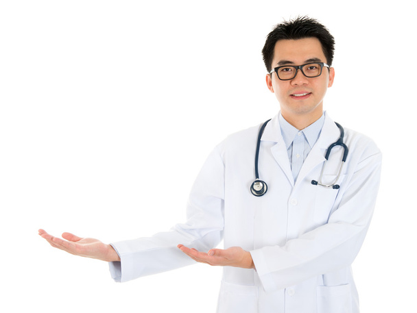 Asian male medical doctor showing something - Photo, image