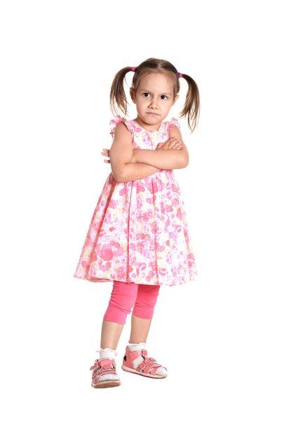 little girl in a pink dress - Фото, зображення