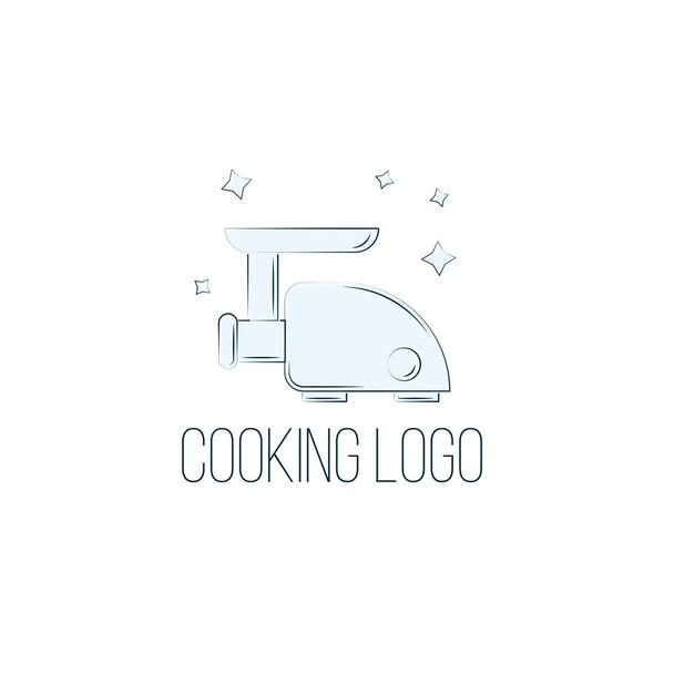 Значок мясорубки. Элемент дизайна логотипа кухни
. - Вектор,изображение