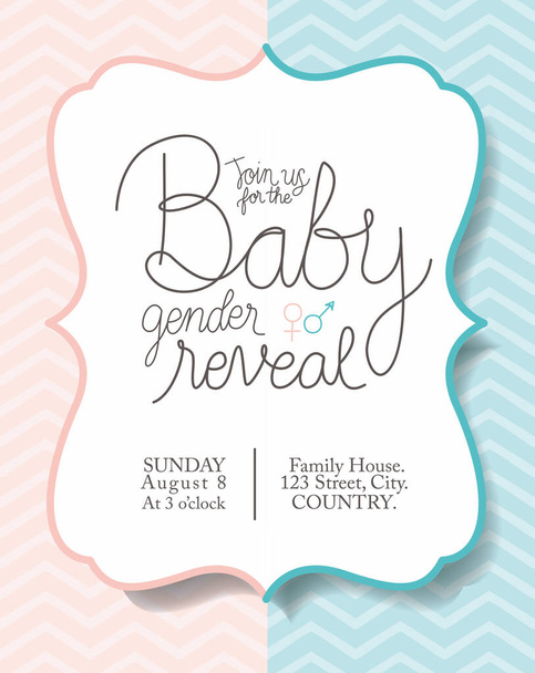 Baby shower invitation vector design - Vector, Image