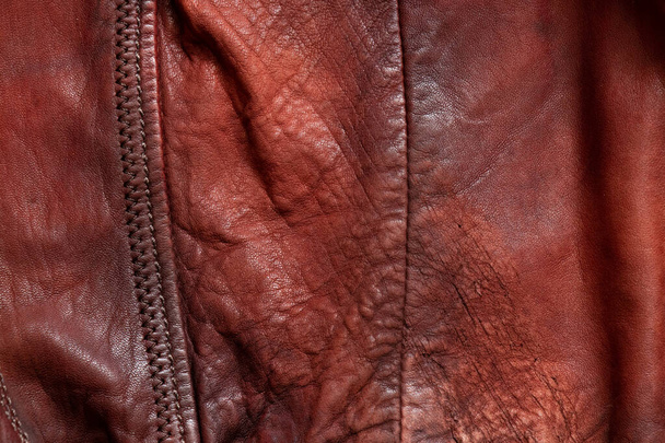 red animal skin closeup as background - Photo, Image