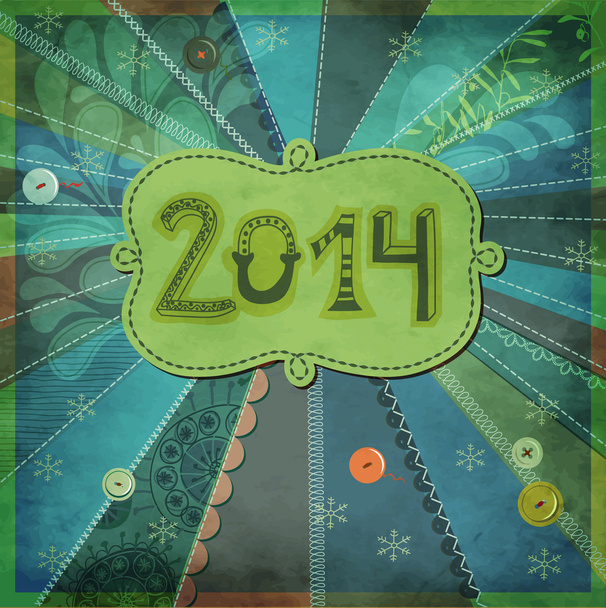 Affiche du Nouvel An 2014
 - Vecteur, image