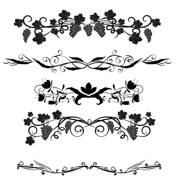 Set of decorative dividers, borders - Vector, Image