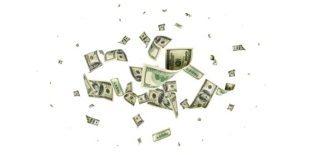Money background. Hundred dollars of America. Usd cash money falling. - Photo, Image