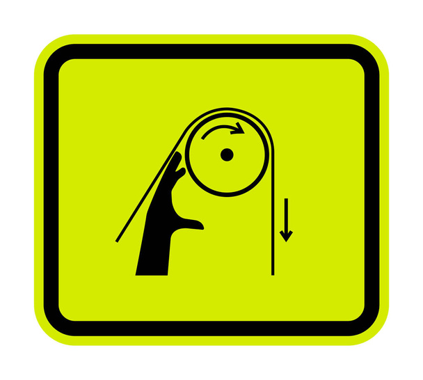 Isolamento del segno del simbolo dei rulli di intreccio della mano su sfondo bianco, illustrazione vettoriale  - Vettoriali, immagini