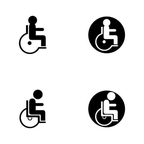 Handicap pictogram illustratie geïsoleerde vector teken symbool - Vector, afbeelding