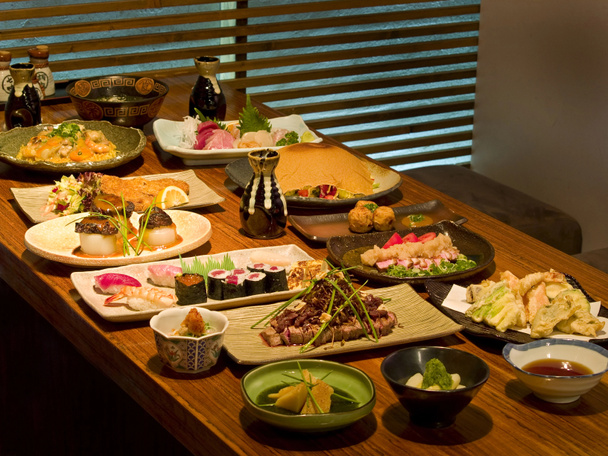 piękny stół japoński żywności - Zdjęcie, obraz