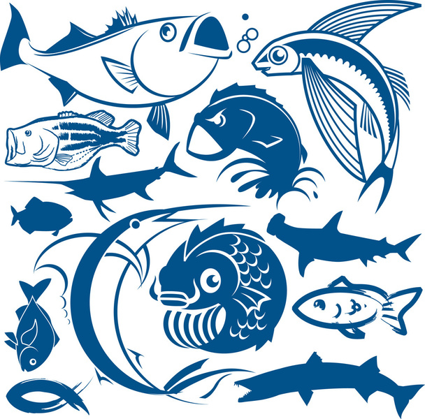 Collecte de poissons
 - Vecteur, image