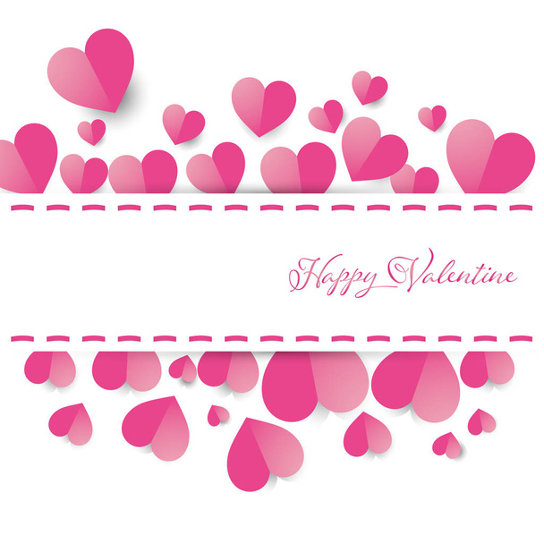 hearts background of valentine card - Διάνυσμα, εικόνα