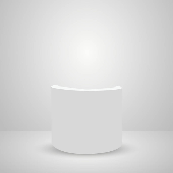 Abstract simple realistic pedestal template. Squarepodium for product presentation. Vector illustration. - Vektor, obrázek