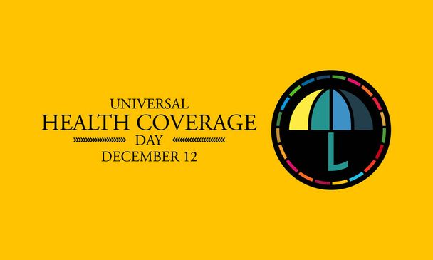 Illustration vectorielle sur le thème de la Journée internationale de la couverture santé universelle le 12 décembre
. - Vecteur, image
