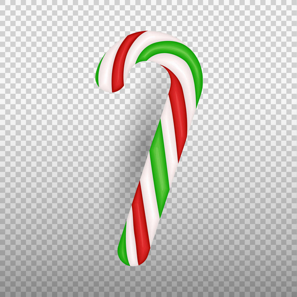 Red and green candy cane - Vector, Image
