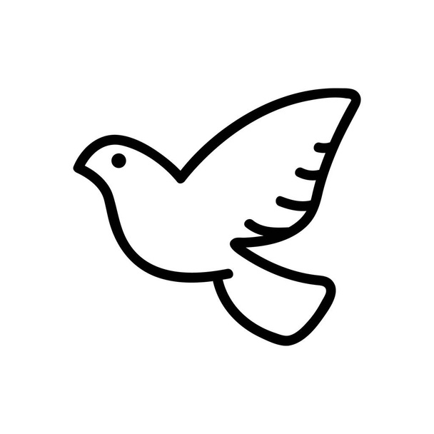 Вектор значков голубей. Изолированная контурная иллюстрация
 - Вектор,изображение