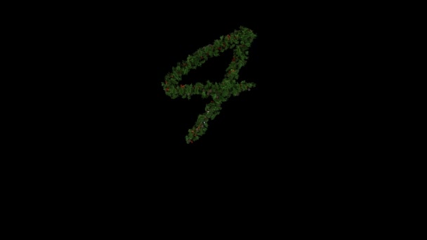 Різдвяний вінок шрифт з окремим альфа-каналом символ 4
 - Кадри, відео