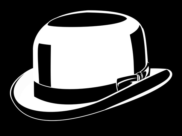 stylish black hat - Vector, imagen