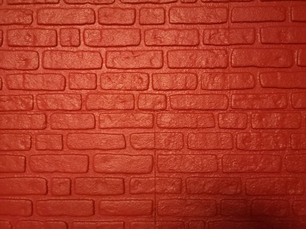 paredes de ladrillo muestran patrón apilar bloque áspero superficie textura material fondo Soldar las juntas con cemento lechada pintura de color rojo
 - Foto, imagen
