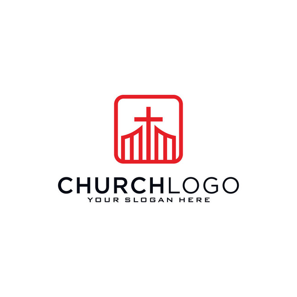 Logo wektora kościoła symbol grafika abstrakcyjny szablon - Wektor, obraz