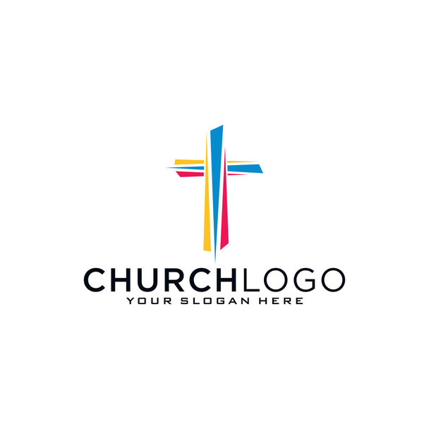 Igreja vetor logotipo símbolo gráfico modelo abstrato. - Vetor, Imagem