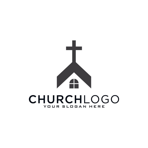 Logo wektora kościoła symbol grafika abstrakcyjny szablon.. - Wektor, obraz
