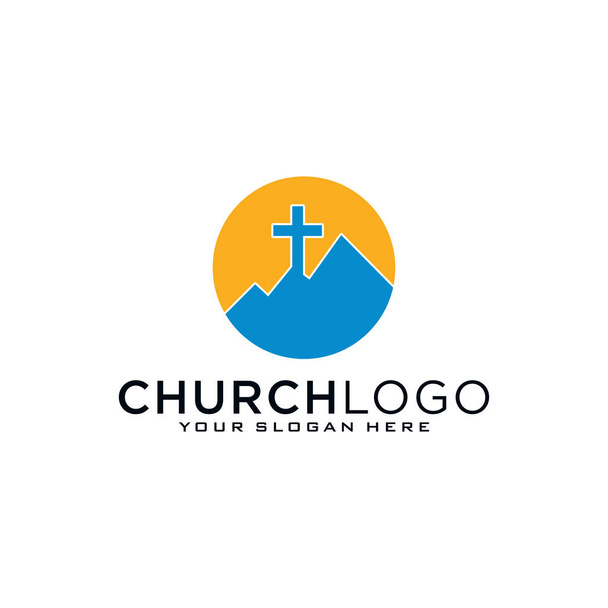 Kirche Vektor Logo Symbol Grafik abstrakte Vorlage. - Vektor, Bild