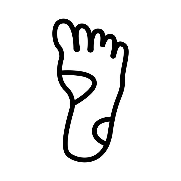 Foot icon vector. Isolated contour symbol illustration - Vector, Image