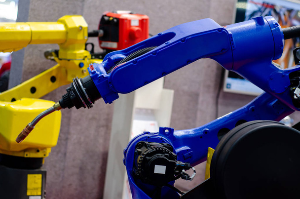 Detailní záběr ramene průmyslového robota. - Fotografie, Obrázek