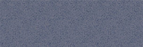Knit Grey Marl Texture Border on Variegated Heather Background. Denim Blue Blended Line Seamless Pattern. For Woolen Fabric Ribbon, Nordic Textile Banner, Triblend Melange Edging. Vector Eps 10  - Vector, Image