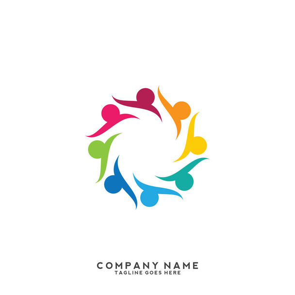 Шаблон логотипа творческих людей. - Вектор,изображение
