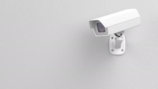 Surveillance camera on the wall - Materiał filmowy, wideo