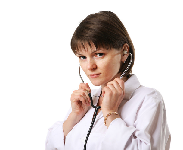 Female doctor with stethoscope - Fotoğraf, Görsel