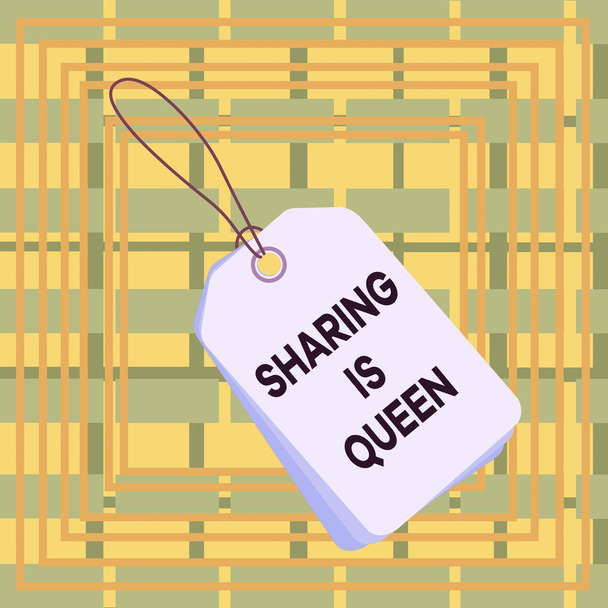 Текстовий знак, що показує спільне використання, - це "Queen". Концептуальна фотографія, що надає іншій інформації або належить, це висока якість Мітка прямокутник порожній бейдж, прикріплений струнний барвистий фон мітки невеликий
. - Фото, зображення