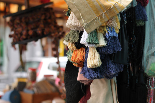 παραλλαγή της φούντας στο περίπτερο της αγοράς στο Notting Hill, Λονδίνο - Φωτογραφία, εικόνα