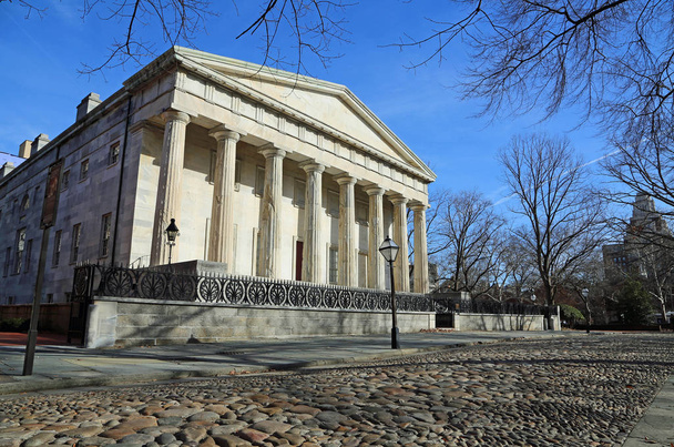 Az Egyesült Államok második bankja a Library Street-en - Independence Square, Philadelphia, Pennsylvania - Fotó, kép