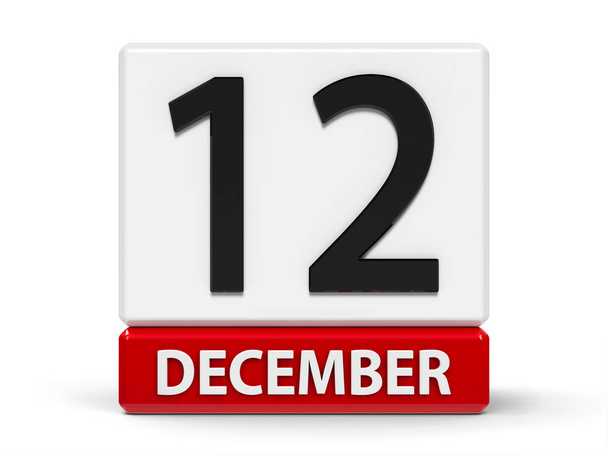 Cubos calendário 12 de dezembro
 - Foto, Imagem