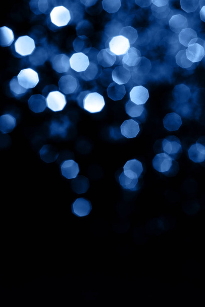 Blue sparkling abstract background. Festive concept. Color 2020 concept - Foto, Imagen