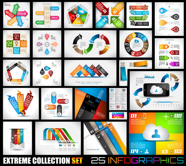 Extreme Collection de 25 Infografías de calidad
 - Vector, Imagen