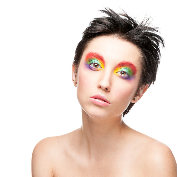 portrait of beautiful woman with fantasy makeup - Fotografie, Obrázek
