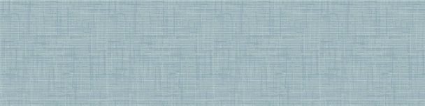 Knit Grey Marl Texture Border on Variegated Heather Background Denim Blue Blend Line Seamless Pattern Для Woolen Fabric Ribbon, Nordic Textile Banner, Triblend Melange Edging. Vector Eps 10  - Вектор, зображення