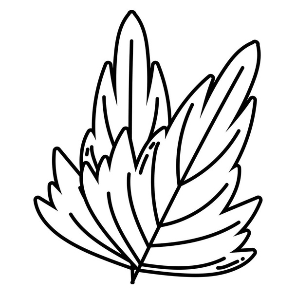 Illustrazione vettoriale isolata del disegno delle foglie
 - Vettoriali, immagini