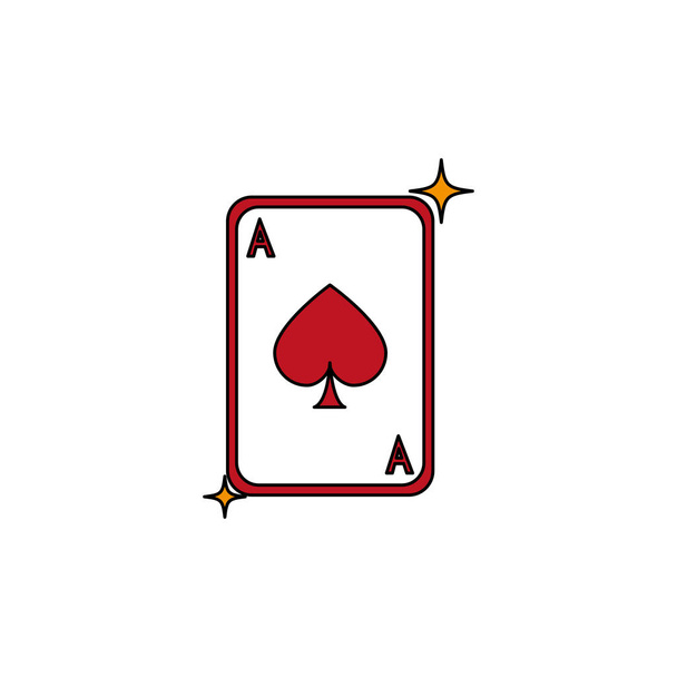 Ізольований дизайн картки казино
 - Вектор, зображення