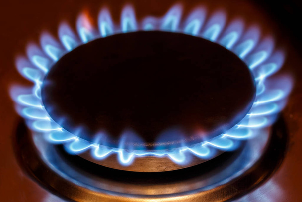 Quemador de gas llama en la estufa de gas
 - Foto, Imagen