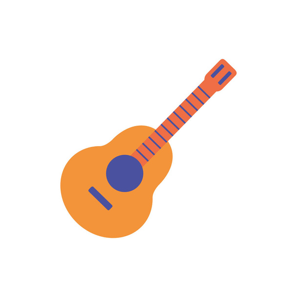 Ізольований гітарний інструмент плоский дизайн
 - Вектор, зображення