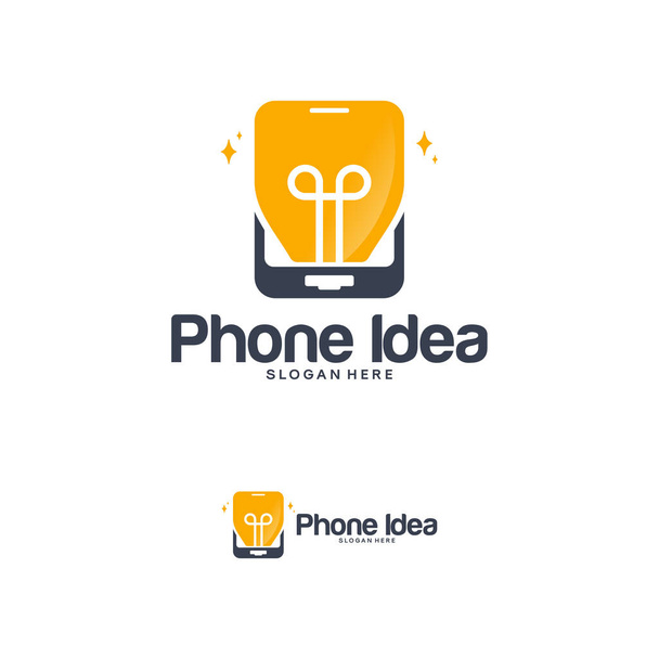 Phone Idea logo designs vector, Mobile Inspiration logo template - Vektor, kép