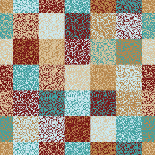 patrón de vector sin costuras con azulejos de colores con soles garabatos y círculos textura
 - Vector, imagen