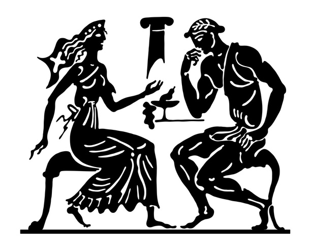 Yunan tarzında arkaplan - Vektör, Görsel