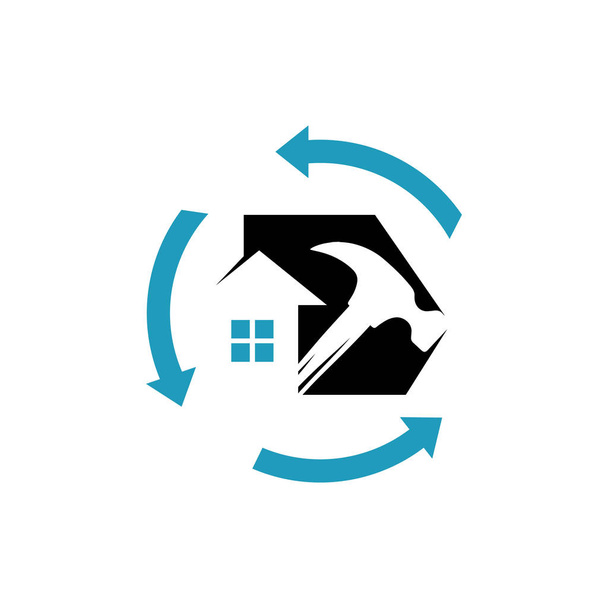 Відновлення будинку Відновлення домашнього ремонту вектор логотипу. інструменти і r
 - Вектор, зображення