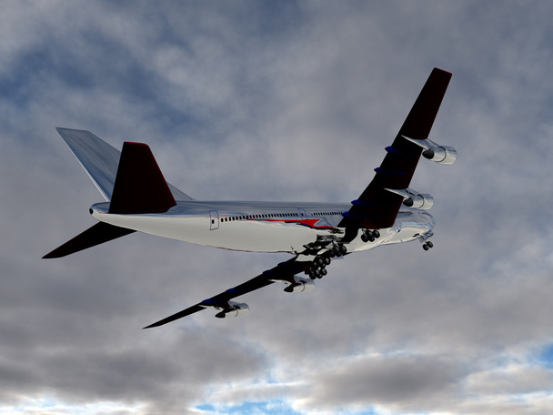 αεροπλάνο που πετά στον ουρανό - Φωτογραφία, εικόνα