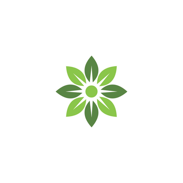 Creative green leaf logo template. - Vektor, kép