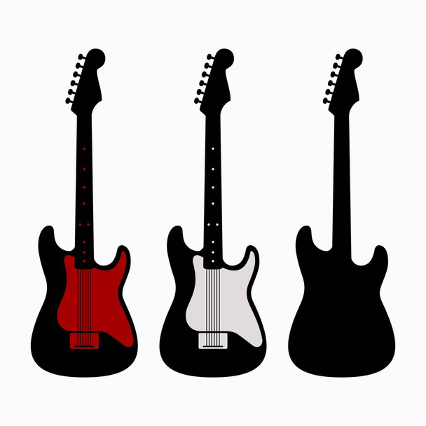 Set of three  guitars - Vektor, kép