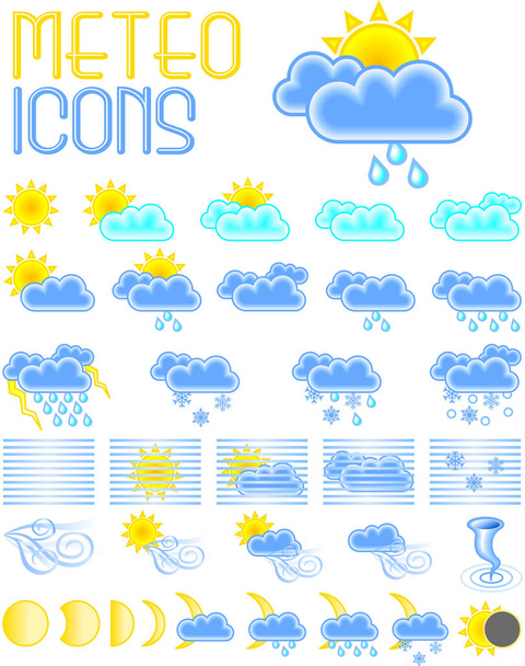 Minden évszak időjárási ikon készlet - Fotó, kép